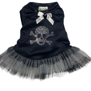 Bling Skull Tulle Dog Halloween Dress